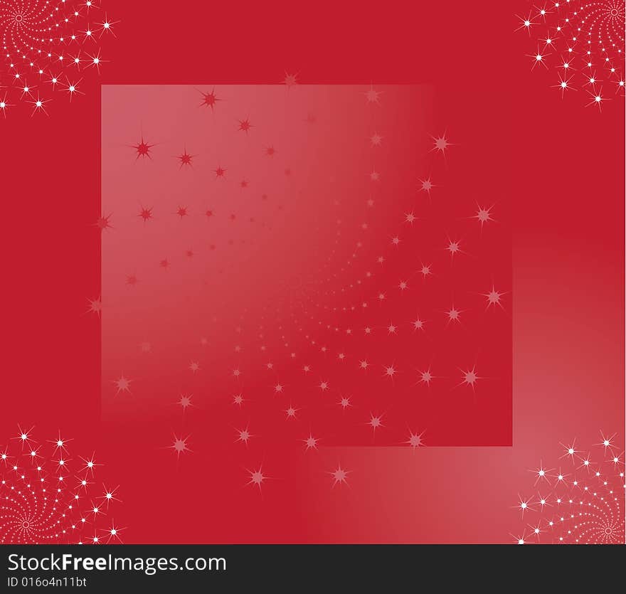 Abstract red background with stars