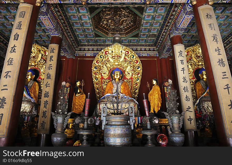 The inner of the hall of temple