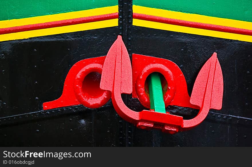 Bold vibrant colorful image of a anchor.