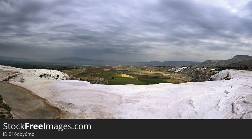 Cloudy sky under Pamukkale, Turkey. Cloudy sky under Pamukkale, Turkey