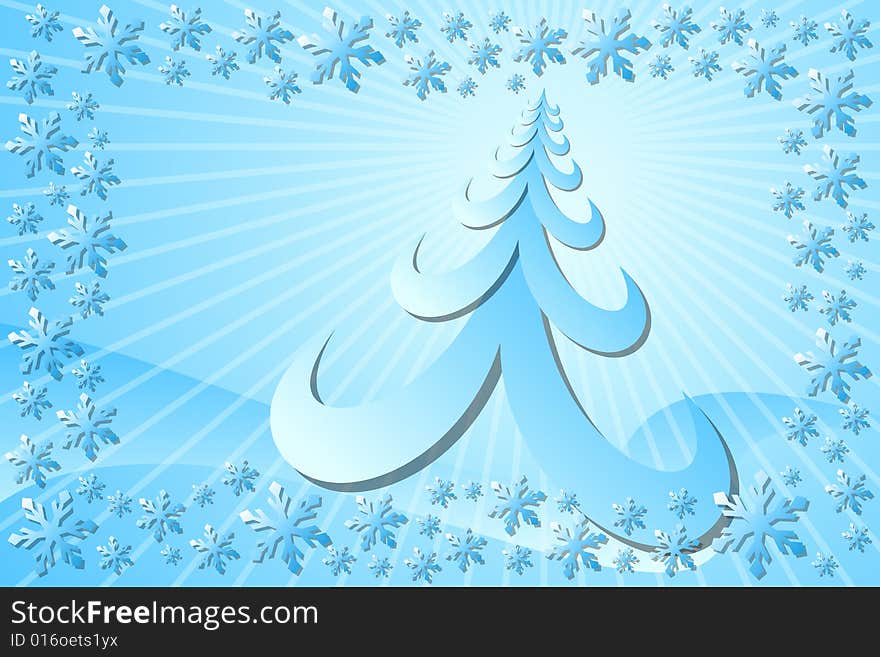 Vector illustration of Christmas Tree