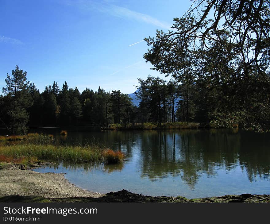 Beautiful lake in tirol