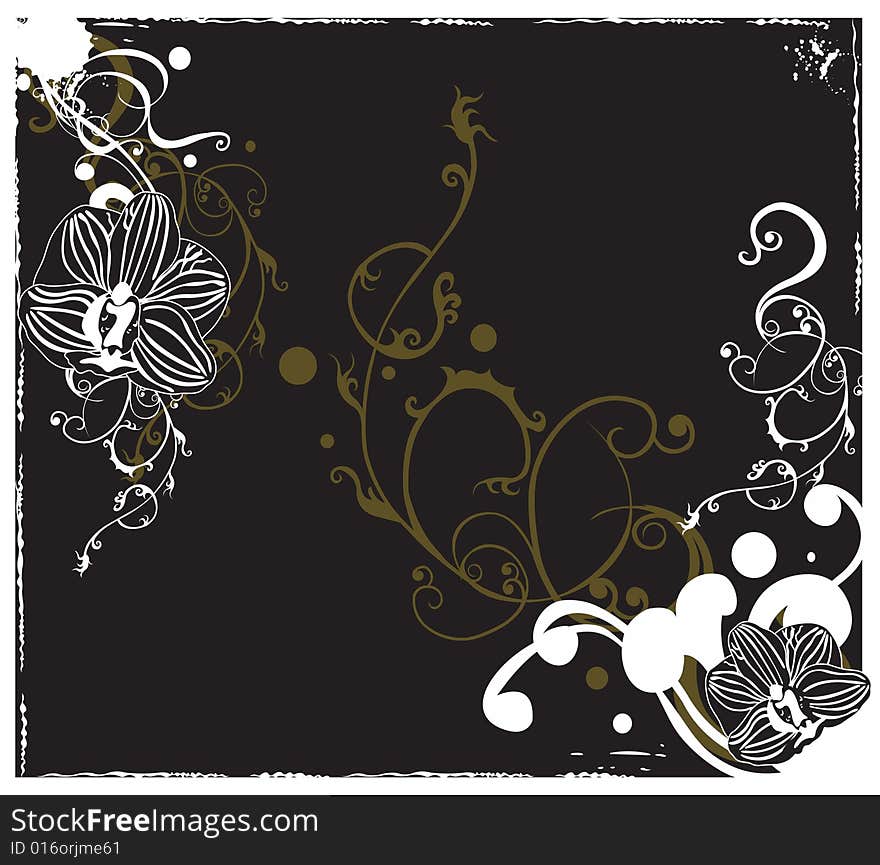 Illustration of a floral background