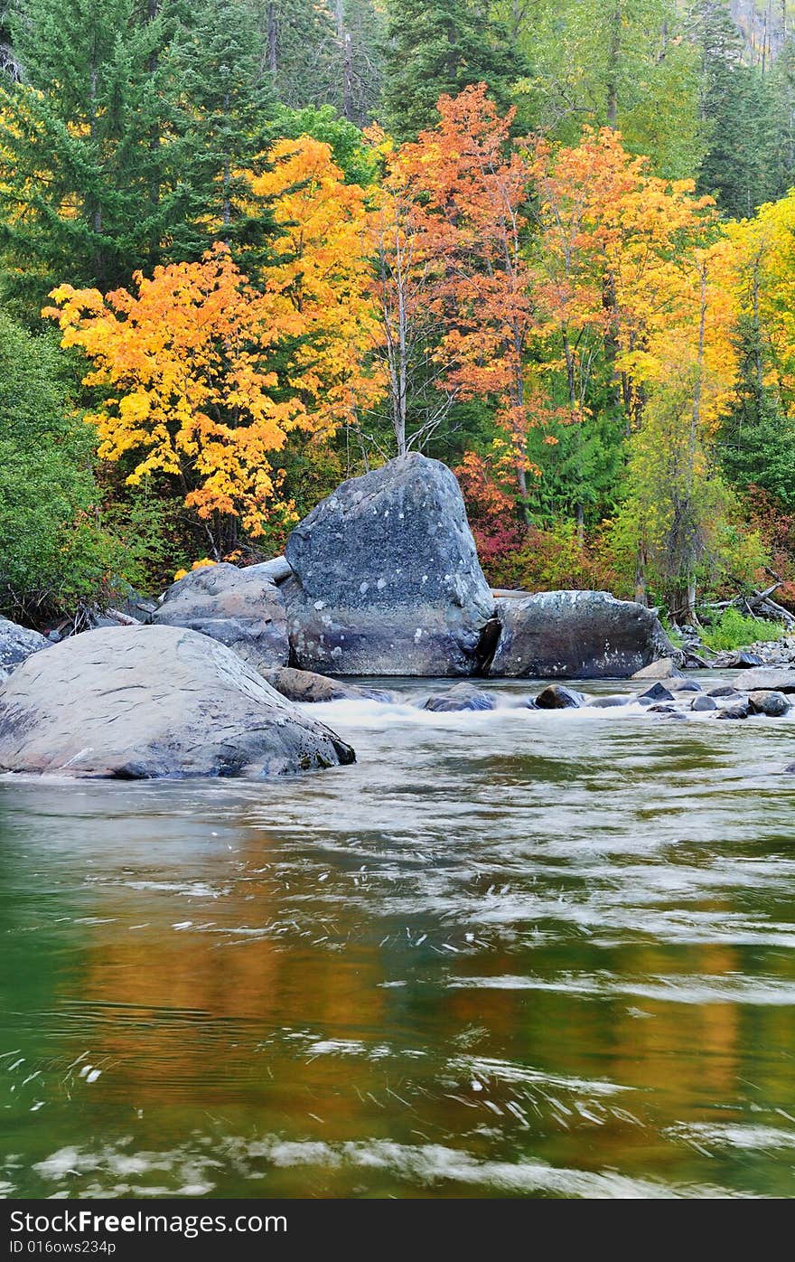 Autumn Foliage at Tumwater Canyon near Leavenworth, WA. Autumn Foliage at Tumwater Canyon near Leavenworth, WA