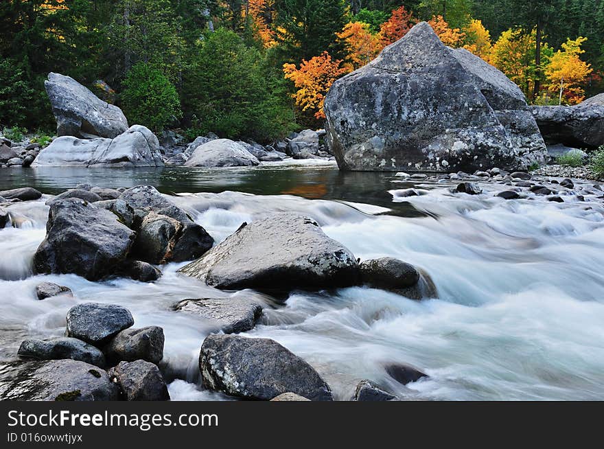 Autumn Foliage at Tumwater Canyon near Leavenworth, WA. Autumn Foliage at Tumwater Canyon near Leavenworth, WA