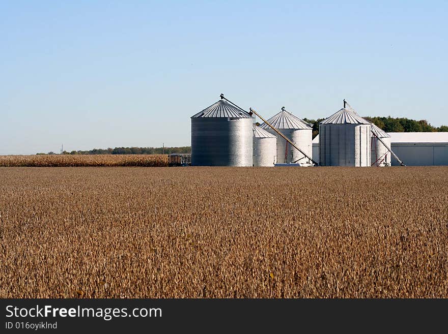 Image of country field and barn. Image of country field and barn