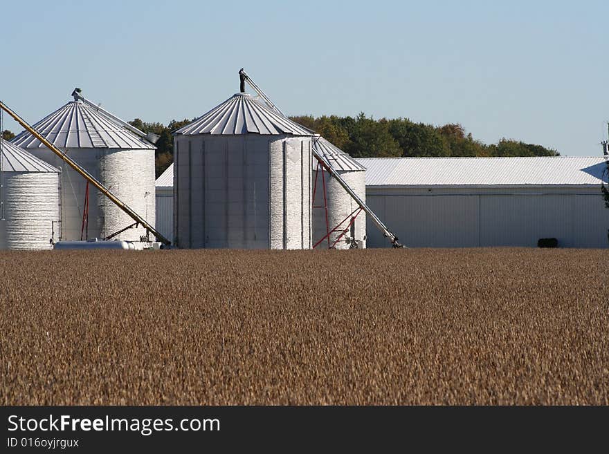 Image of country field and barn. Image of country field and barn