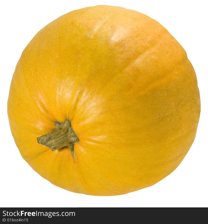 Nice big orange pumpkin isolated over white with clipping path