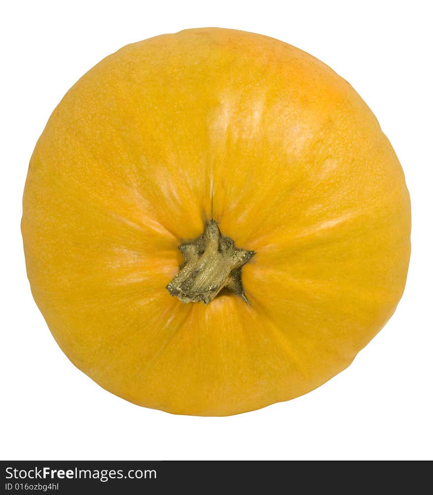 Nice big orange pumpkin isolated over white with clipping path