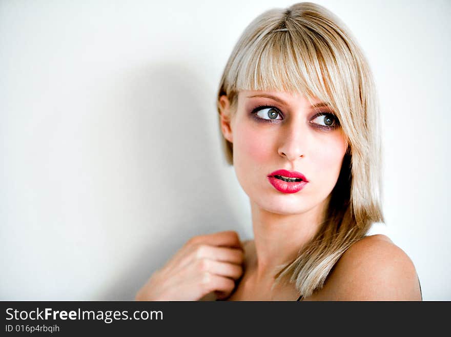 Portrait of a beautiful blond girl. Portrait of a beautiful blond girl