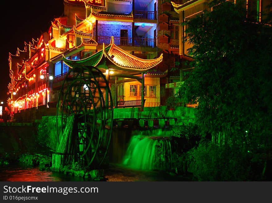 Old water tankers in Fenghuang County, Hunan Province China