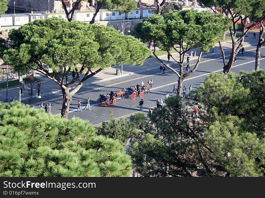 Rome-the street in city