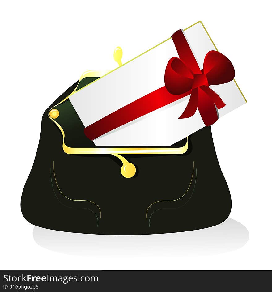 Purse and card about a bow