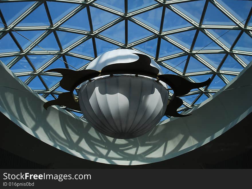 Ceiling of the gallery one of the biggest european hipermarket.