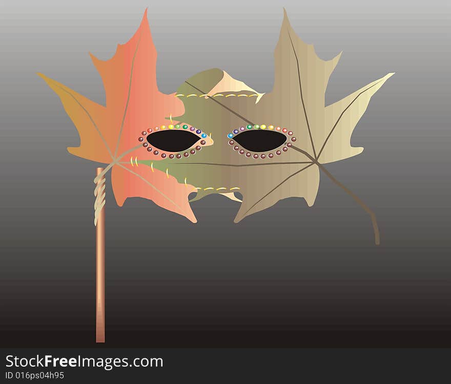 Natur mask, vector illustration