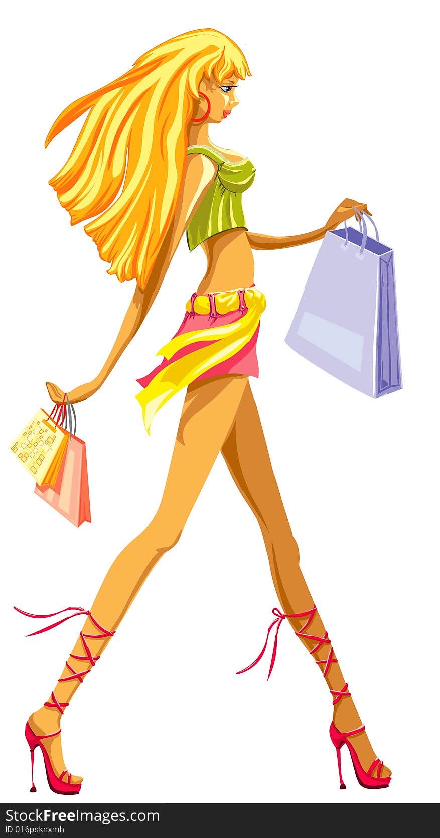 Shopping sexy woman.