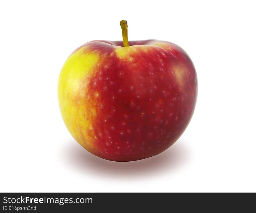 Red fresh ripe apple isolated