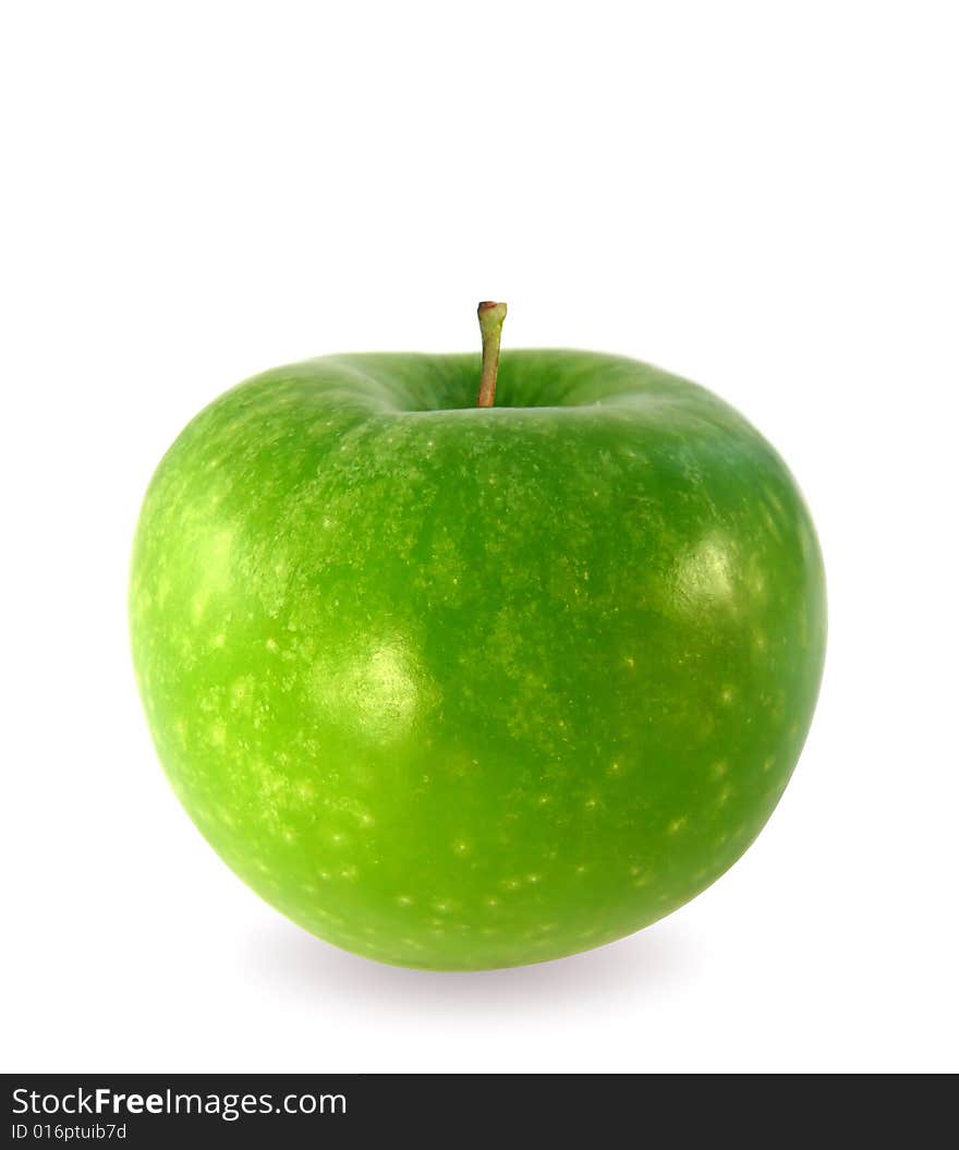 Fresh green apple isolated on white