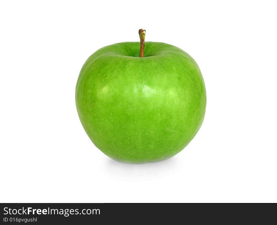 Fresh green apple isolated on white