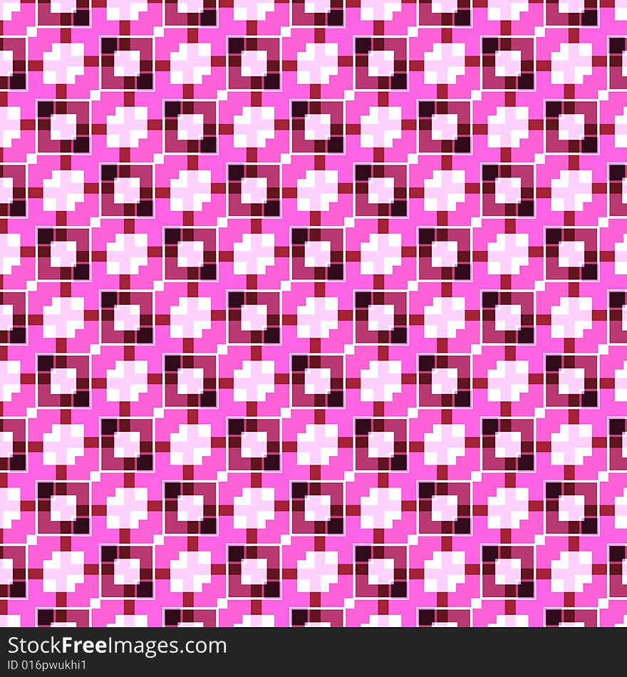 Abstract pattern with pink and red squares. Abstract pattern with pink and red squares