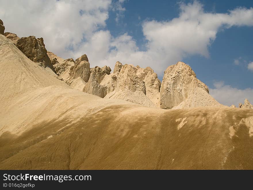 Desert landscape in the dead sea region