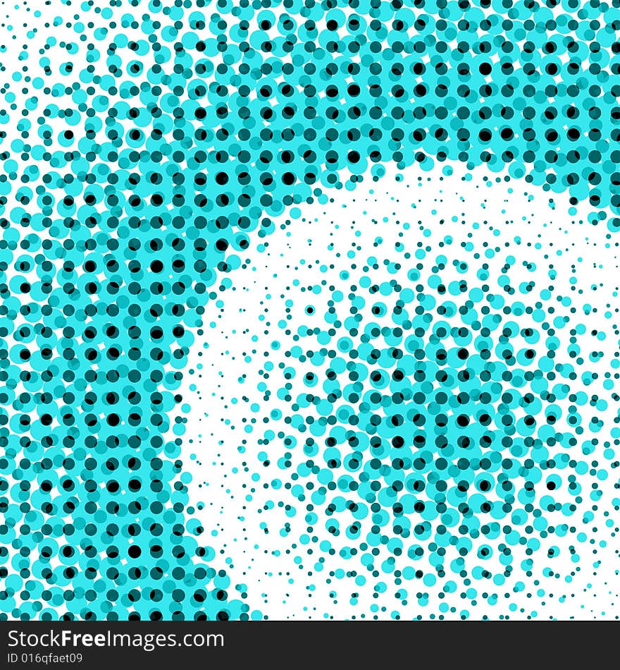 Blue Halftone Pattern.