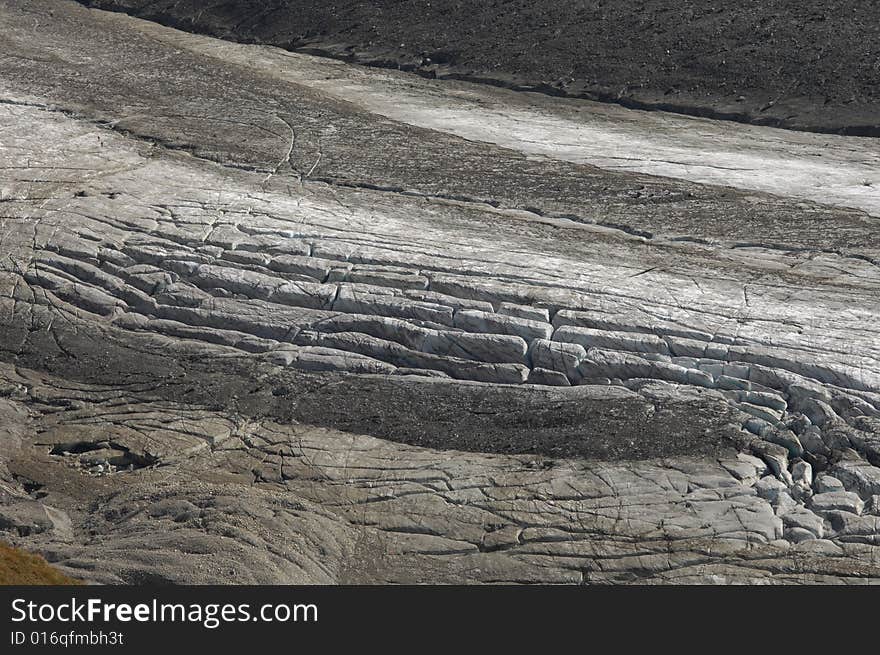 Part of Glacier Pasterze in Austria. Part of Glacier Pasterze in Austria