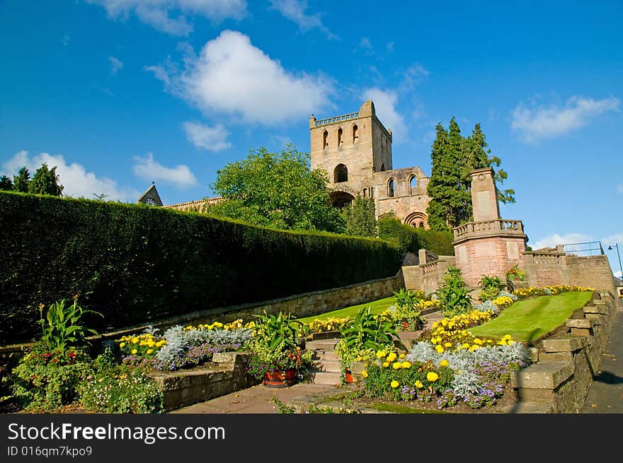 Flowers and the abbey