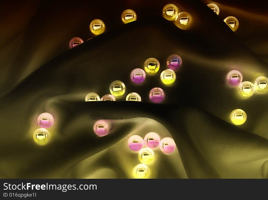 Abstract background with multi-coloured balls