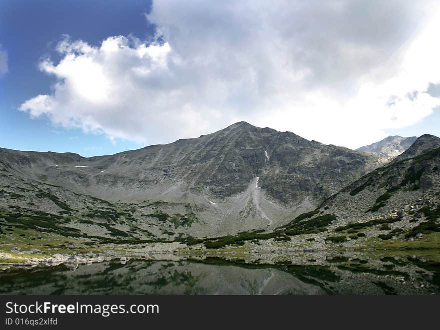 Beautiful landscape from Rila mountains from Bulgaria