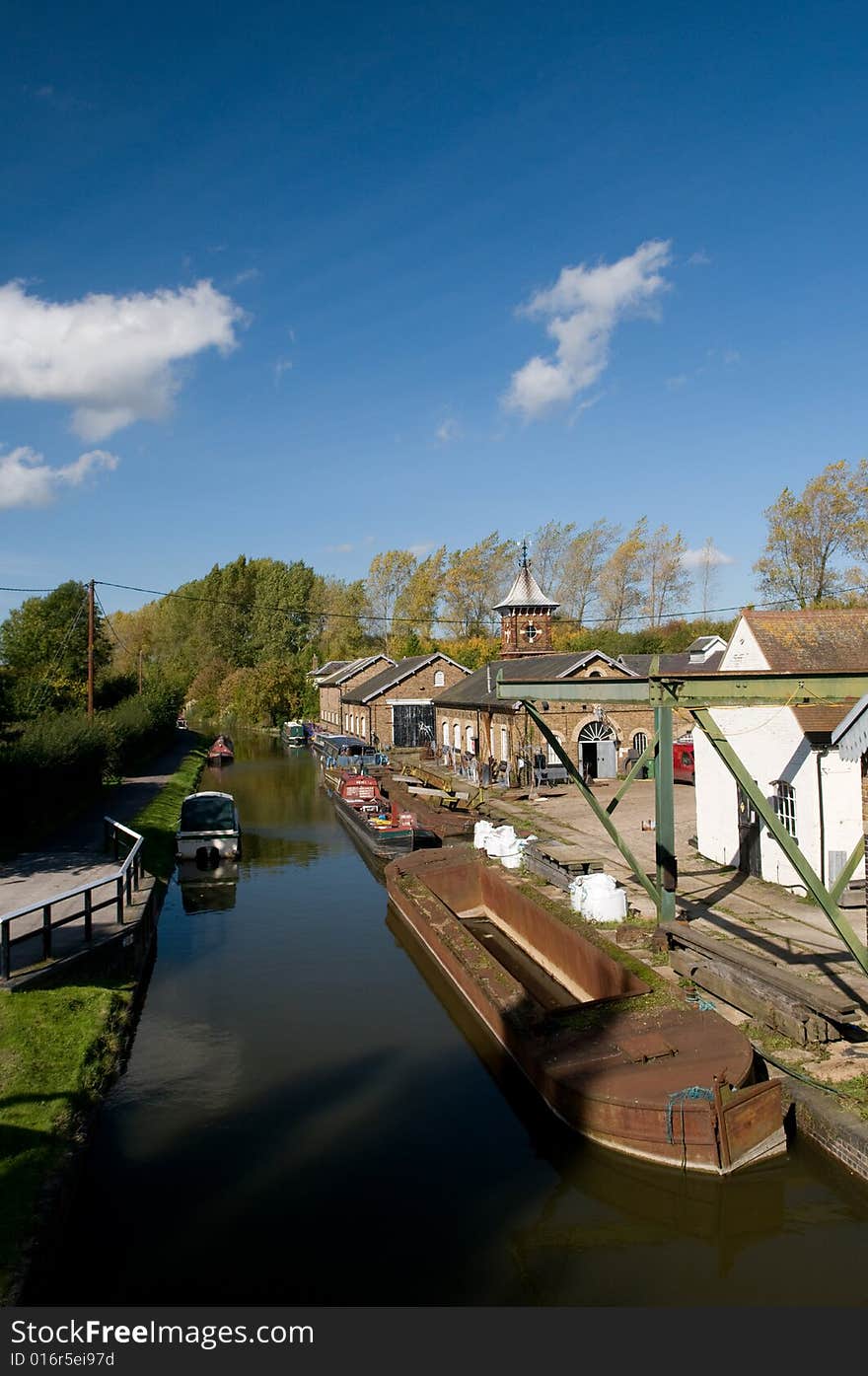 Former British Waterways workshop on canal