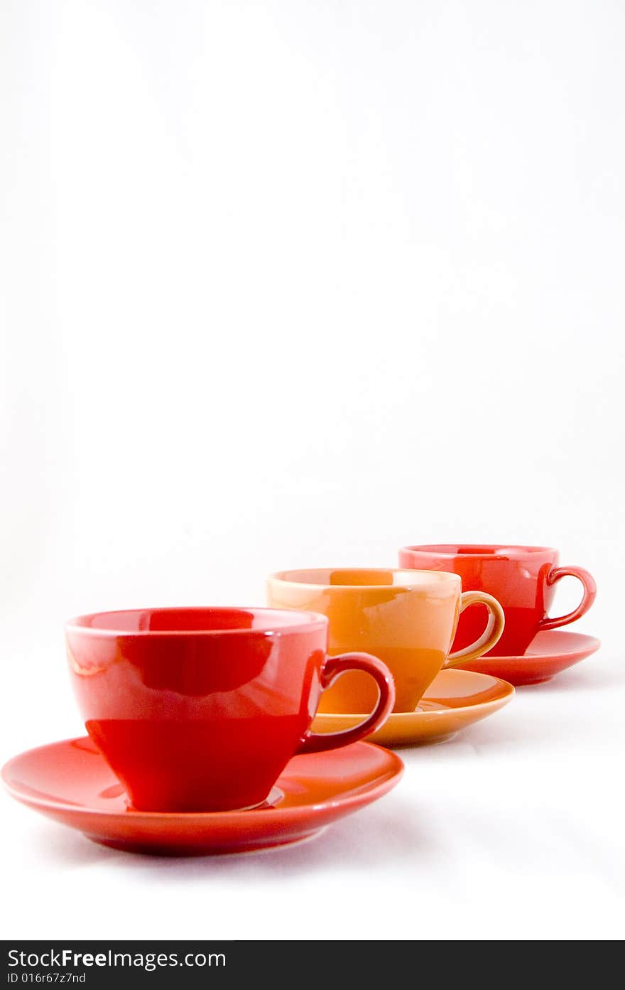 Cup and saucer isolated