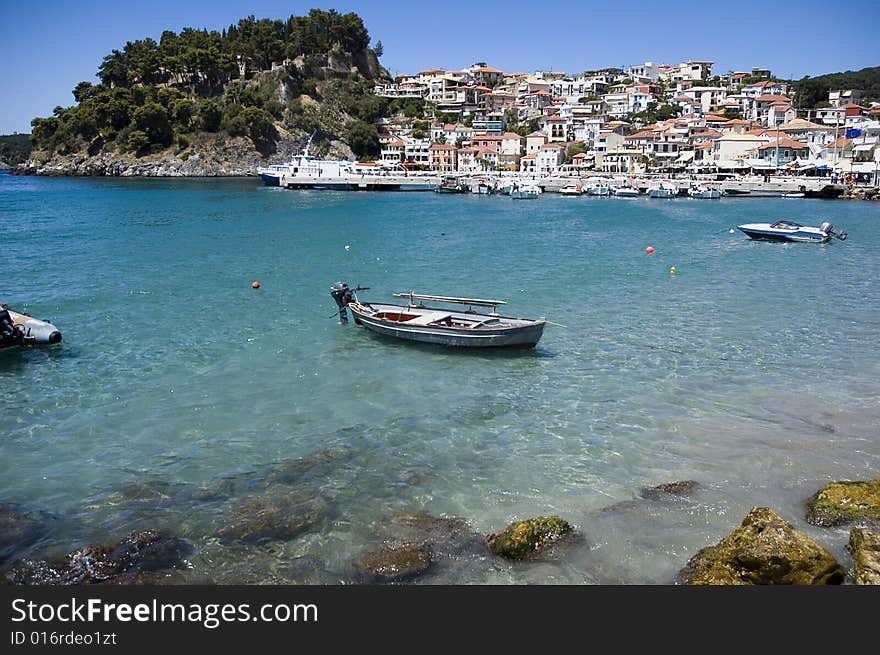 General view of Parga at Ionion sea, west Greece