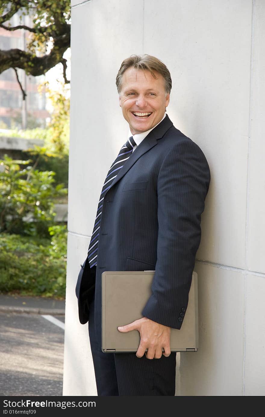 Happy smiling businessman