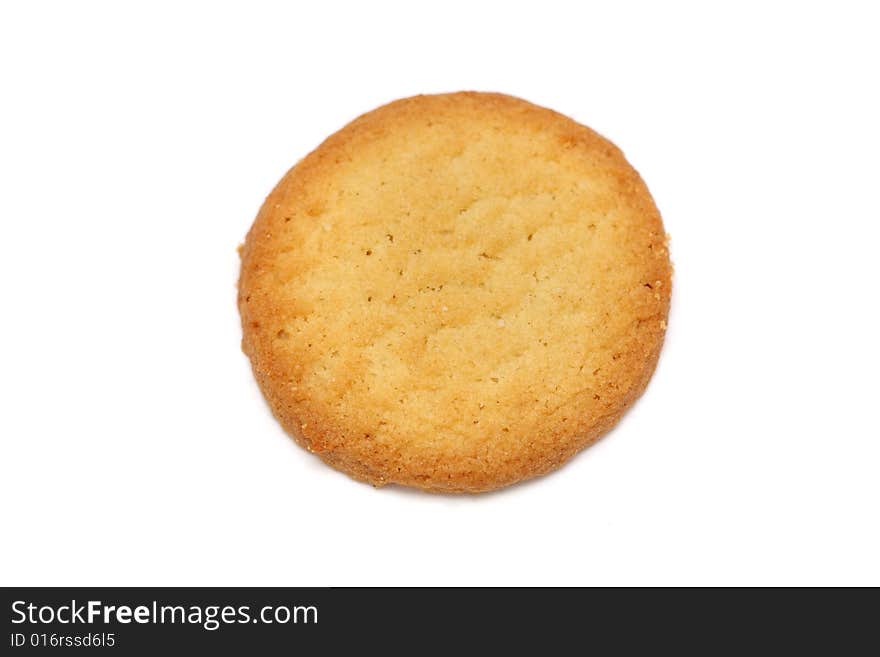 A pieces of cookies isolated on white background.