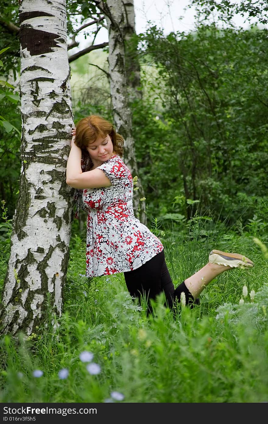 The Girl Near A Birch