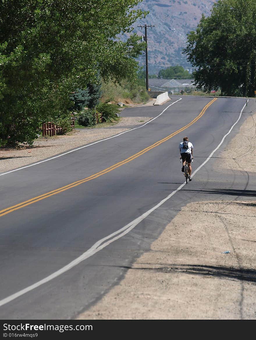 Solitary bike ride