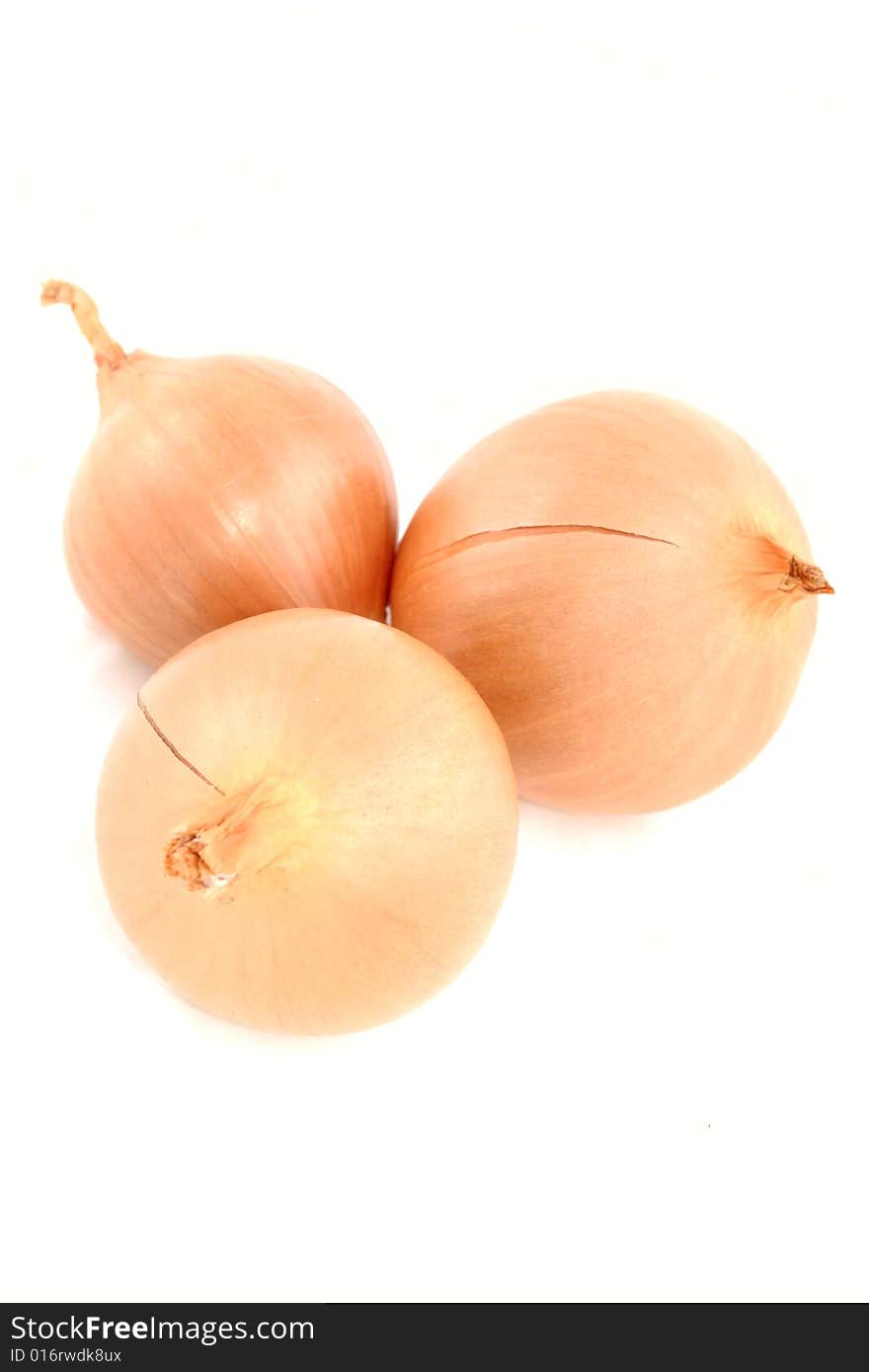 Isolated onion on white background