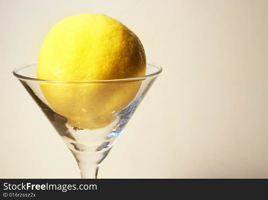 Lemon in glass