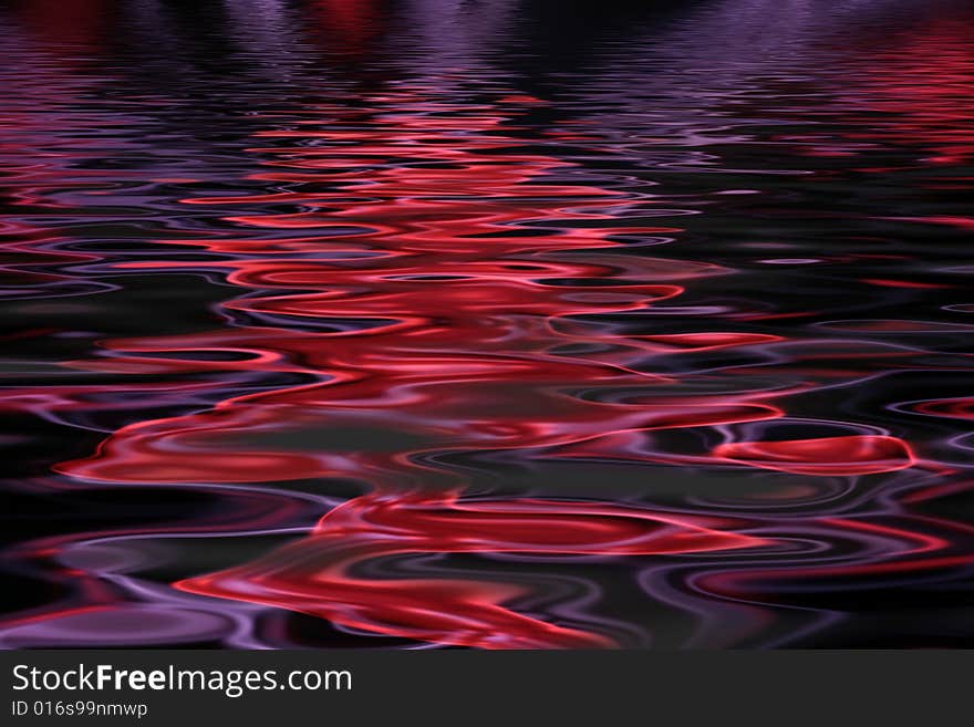 Abstract pattern of red and purple water reflections. Abstract pattern of red and purple water reflections