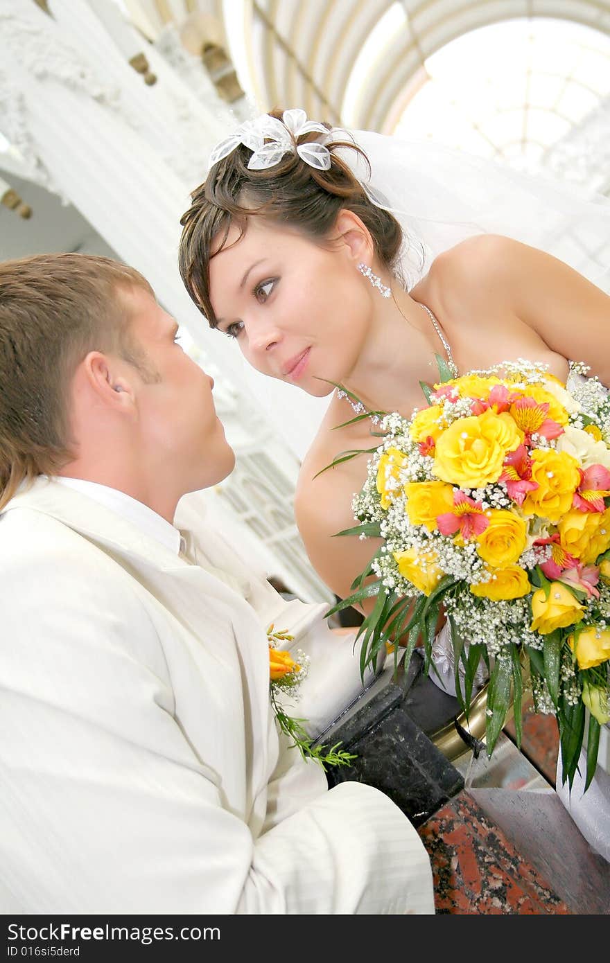 Newly Married Together In A Photo Pose