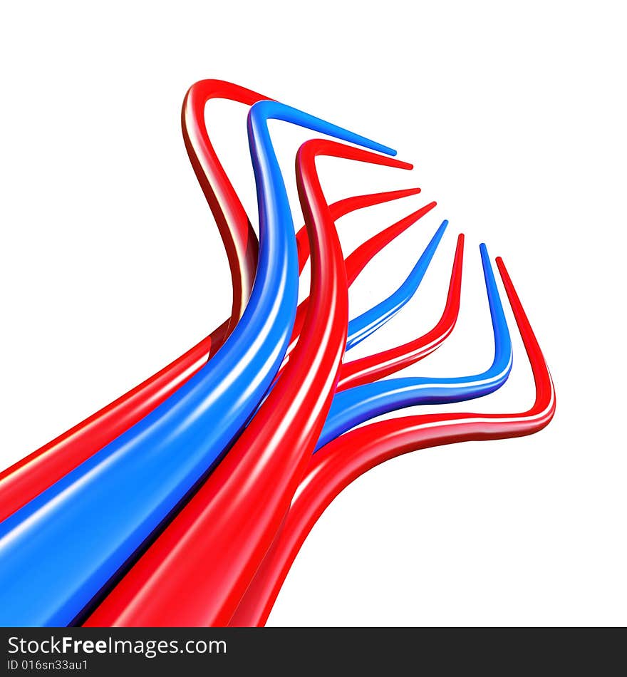 Image 3d of isolated cable. Image 3d of isolated cable