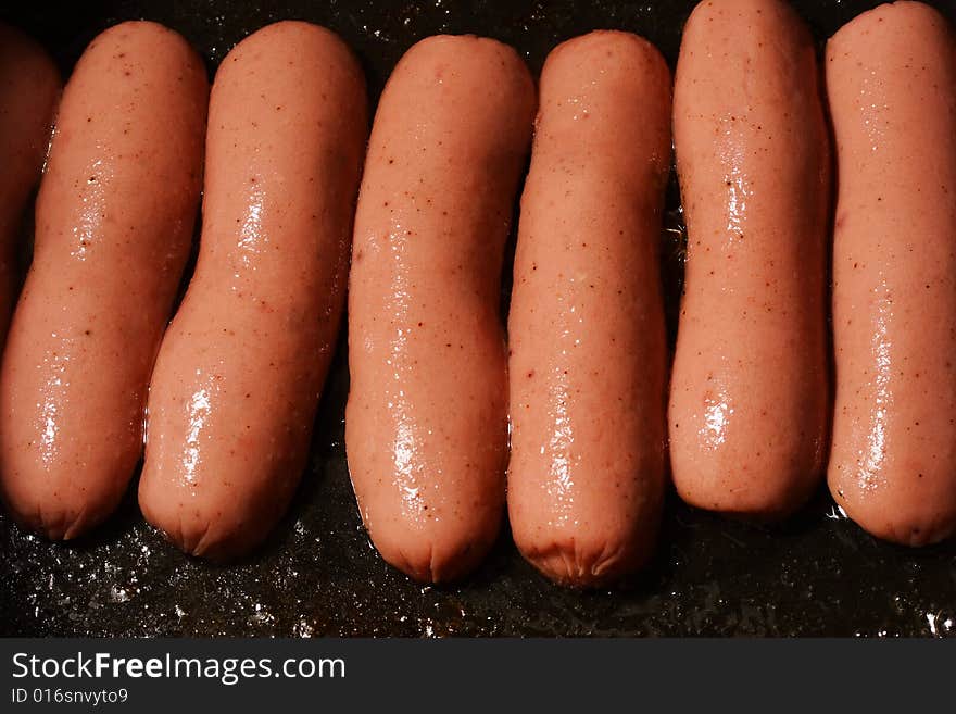 Fried sausage.