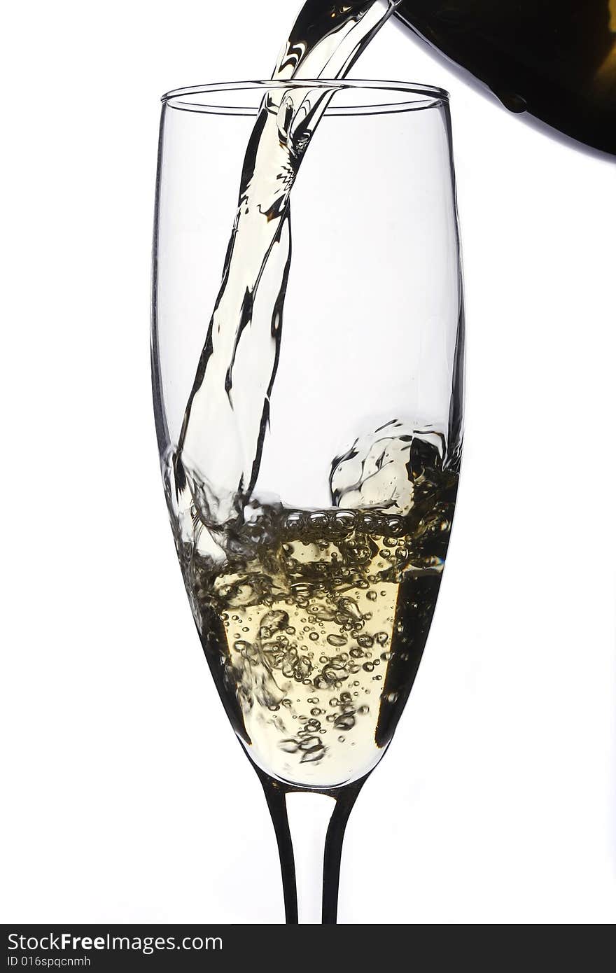 Isolated wine glasss in white background