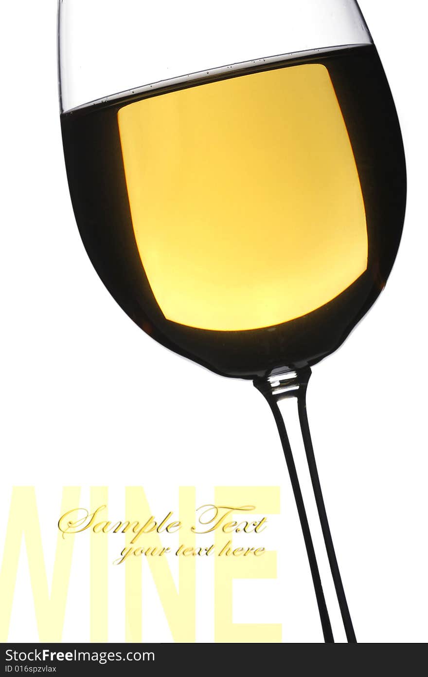 Isolated wine glasss in white background