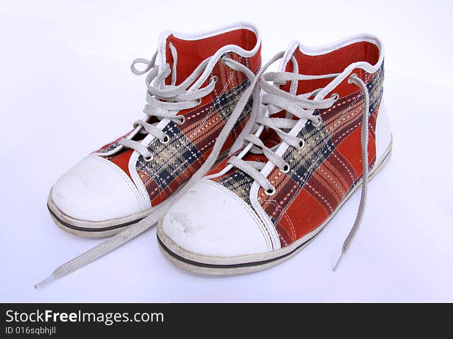 Teenage Red Checkered Shoes