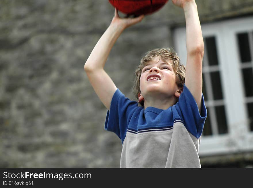 Boy Playing With Ball