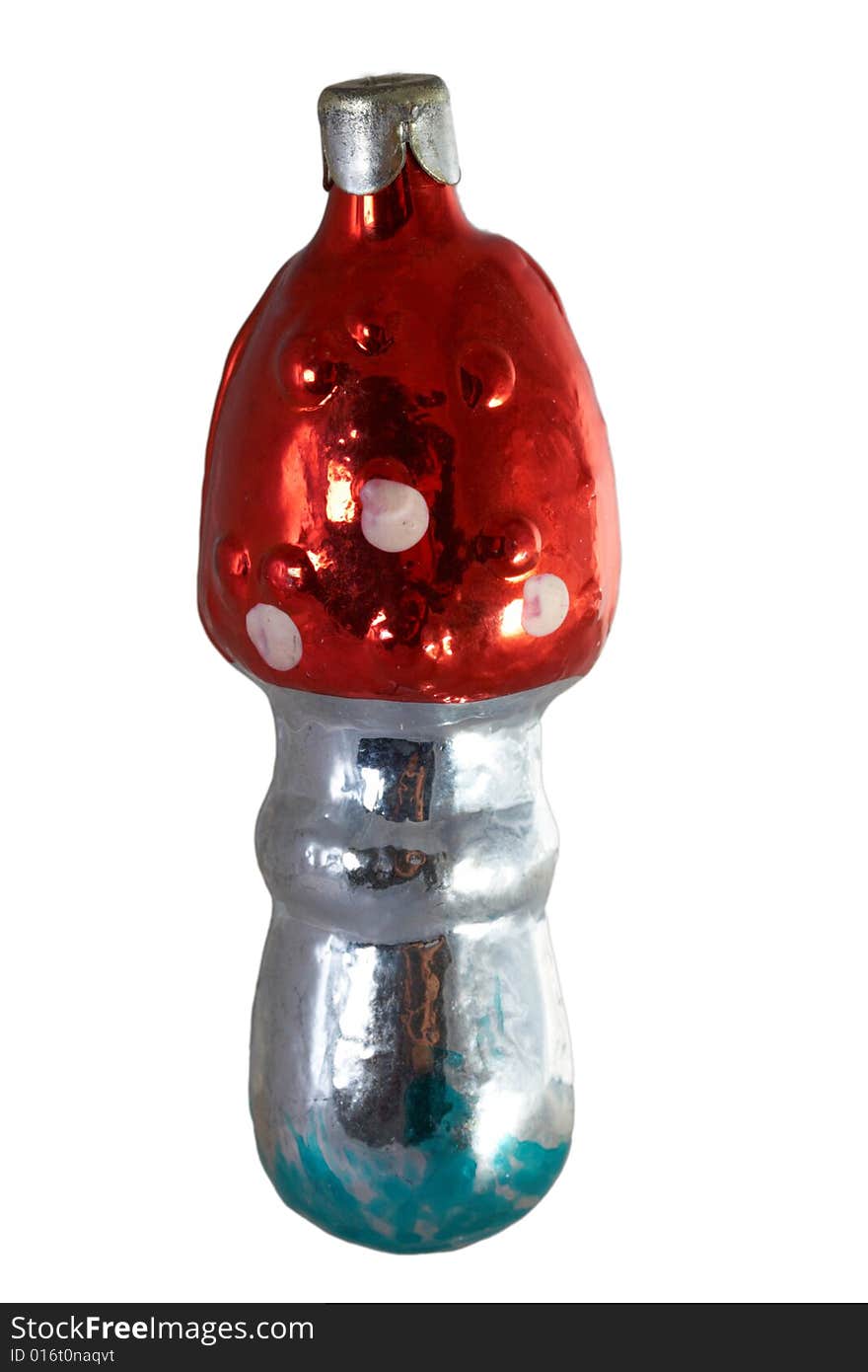 Old fashioned christmas-tree decoration: Small fly agaric