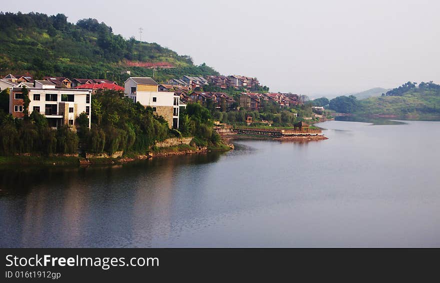 Beautiful lake near chongqing city,china