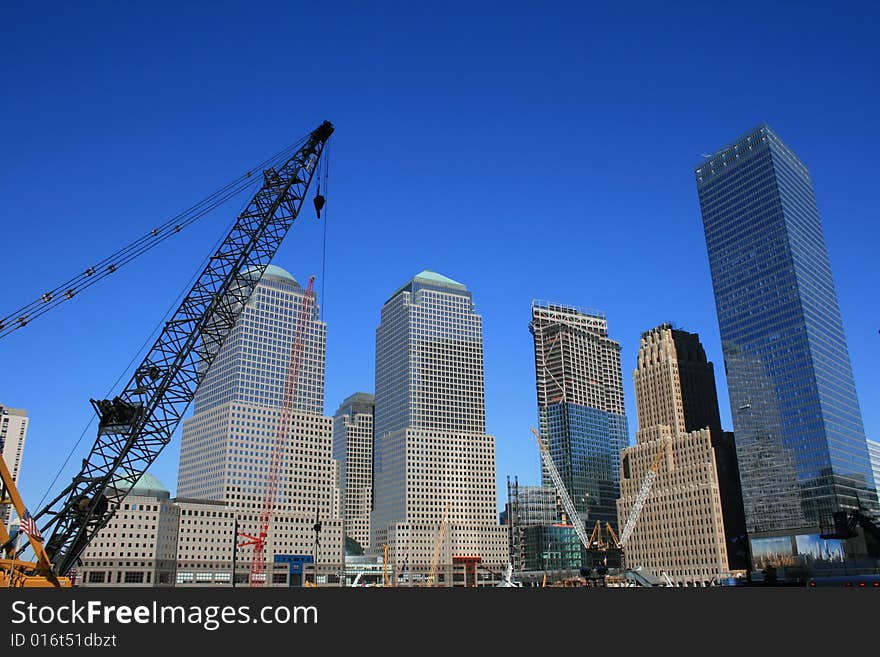 A view of Ground Zero in Lower Manhattan. A view of Ground Zero in Lower Manhattan.